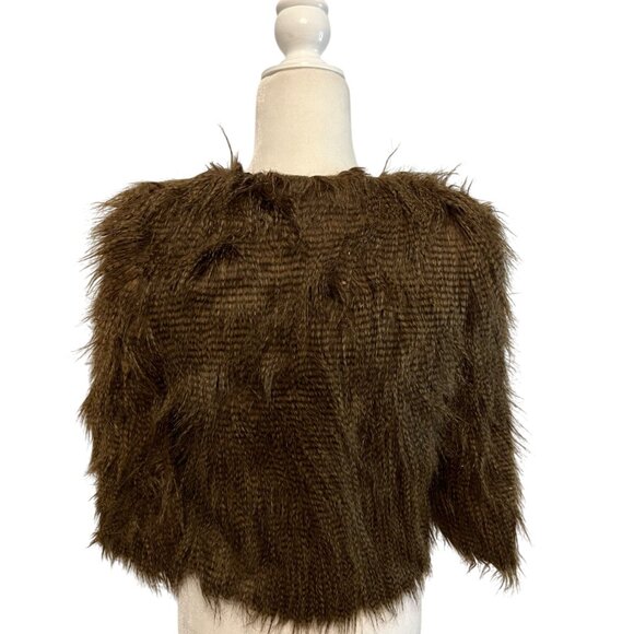 Kimchi Blue Lady Bird Faux Fur Coat Size Small - Picture 3 of 5